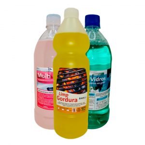 Kit 2 - Limp Grill, Limpa Vidros e Mult Limp - Refil Economico